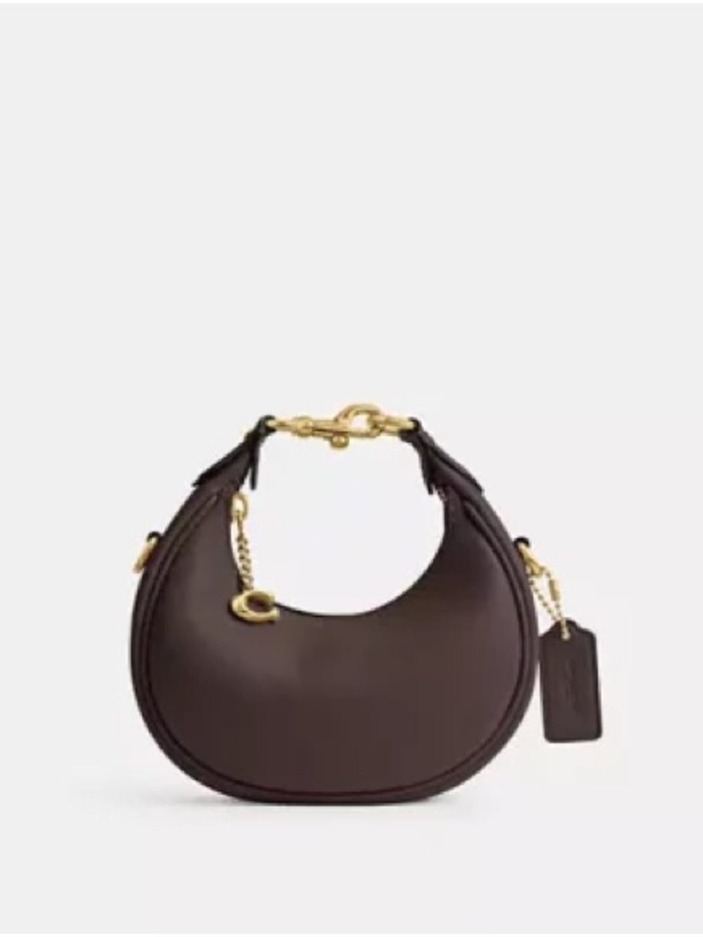 Coach Brown Jonie Mini Bag with Gold Hardware